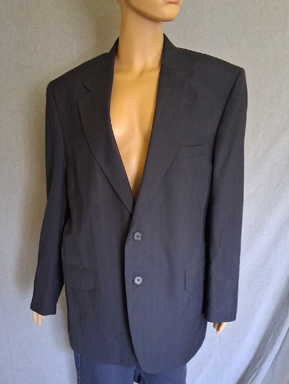 Towncraft Men's Black Two-Button Blazer